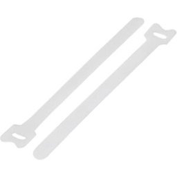 TRU COMPONENTS TC-12355380 Collier de serrage auto-agrippant pour grouper partie velours et partie agrippante (L x l) 240 mm x 16 mm blanc 20 pc(s)