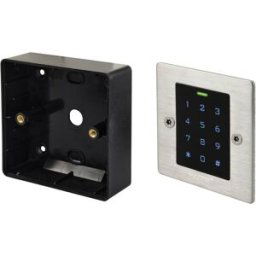 Sygonix SY-6121664 Clavier à code avec RFID encastré, montage apparent (en saillie) 12 V/DC, 18 V/DC IP66 avec clavier éclairé, avec écran tactile