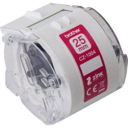 Brother Rouleau détiquettes 25 mm x 5 m papier blanc 1 pc(s) fixation permanente CZ1004 Rouleau détiquettes couleur