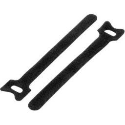 TRU COMPONENTS TC-12355360 Collier de serrage auto-agrippant pour grouper partie velours et partie agrippante (L x l) 240 mm x 16 mm noir 20 pc(s)