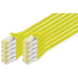 Digitus DK-1644-A-010-Y-10 RJ45 Câble réseau, câble patch CAT 6a S/FTP 1.00 m jaune 1 pc(s)