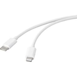 Basetech Câble USB USB 2.0 USB-C® mâle, Connecteur Lightning 2.00 m blanc BT-2347612