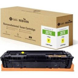 G&G; Toner remplace HP 207X compatible jaune 2450 pages Reborn remanufactured 21287