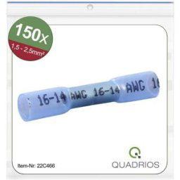 Quadrios 22C466 Prolongateur avec gaine thermorétractable 1.5 mm² 2.5 mm² entièrement isolé bleu 1 set