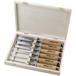Set de ciseaux à bois, 6 pcs, boîtier en bois, 6,10,12,18,25,32mm Bahco 425-083