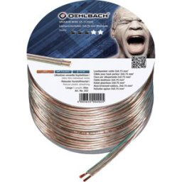 Oehlbach 202 Câble haut-parleur 2 x 0.75 mm² transparent 20 m