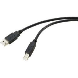 Renkforce Câble USB USB 2.0 USB-A mâle, USB-B mâle 10.00 m noir blindage par tresse RF-5770782