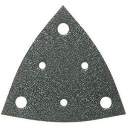Feuille abrasive Delta avec bande auto-agrippante, perforé Fein 63717109013 Grain 60 Cote dencoignure 80 mm 50 pc(s)