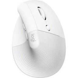 Logitech Lift for Mac Vertical Ergonomic Souris ergonomique, Souris sans fil optique gris clair 6 Boutons 4000 dpi ergonomique