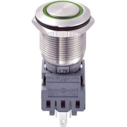 Bouton-poussoir antivandalisme TRU COMPONENTS LAS1-BGQ-11E/G/12V 701856 250 V/AC 5 A 1 x Off/(On) IP67 à rappel 1 pc(s)