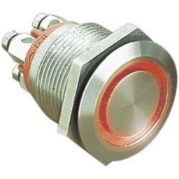 Bulgin MPI002/TERM/AM MPI002/TERM/AM Bouton-poussoir antivandalisme 24 V/DC 0.05 A 1 x Off/(On) ambré (Ø x L) 22 mm x 31 mm IP66 1 pc(s)
