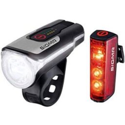 Sigma Kit déclairage de vélo AURA 80 FL / Blaze Set LED à batterie noir