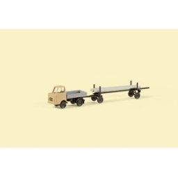 Auhagen 44658 N Modèle réduit de camion Multicar Pritche M22 avec remorque pour matériaux longs