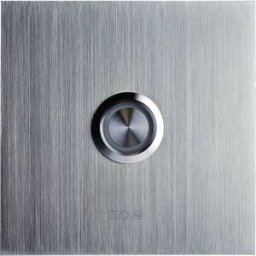 Plaque de sonnette simple m-e modern-electronics 41012 argent 8-24 V AC/DC/1 A