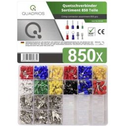 Quadrios 22C423 Assortiment de cosses à sertir 0.5 mm² 6 mm² rouge, bleu, jaune, vert, blanc, transparent 1 set