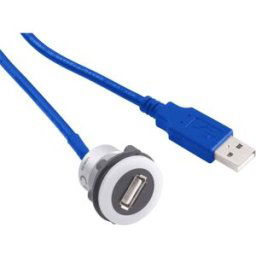 Adaptateur USB 3.0 USB femelle type A vers USB mâle type A avec 60 cm de câble TRU COMPONENTS USB-12-BK 1313911 1 pc(s)