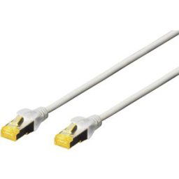 Digitus DK-1644-A-300 RJ45 Câble réseau, câble patch CAT 6a S/FTP 30.00 m gris sans halogène, torsadé par paire, avec cliquet dencastrement, ignifuge 1 pc(s)