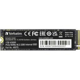 Verbatim Vi3000 1 TB SSD interne NVMe/PCIe M.2 PCIe NVMe 3.0 x4 au détail 49375