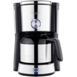 Severin KA 4845 TYPE SWITCH Cafetière acier inoxydable, noir Nombre de tasse=8 verseuse thermofuge