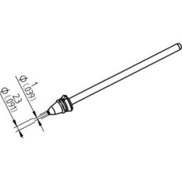 Ersa 0742ED1023H/SB Panne de fer à dessouder conique Longueur de la panne 79.25 mm Contenu 1 pc(s)