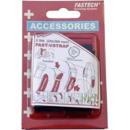 FASTECH® 688-360K Bande auto-agrippante avec boucle partie velours et partie agrippante (L x l) 360 mm x 25 mm noir 2 pc(s)