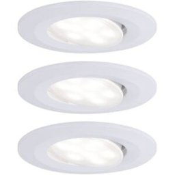 Paulmann Calla Spot LED encastrable pour salle de bains jeu de 3 19.5 W IP65 blanc mat