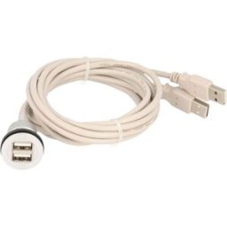 Cordon USB 2.0 RRJ_2USB_150CM 150 cm USB 2.0 Schlegel RRJ_2USB_150CM argent 1.50 m