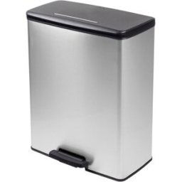 Curver Deco bin slim 254610 Poubelle 65 l (l x H x P) 480 x 615 x 280 mm argent, noir 1 pc(s)
