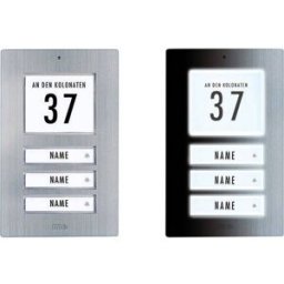 Plaque de sonnette 3 foyers m-e modern-electronics 41067 acier inoxydable 12 V/1 A
