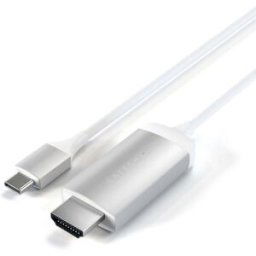 Câble de raccordement Satechi USB-C® / HDMI Fiche mâle HDMI-A, USB-C® mâle 1.8 m argent ST-CHDMIS 4K UHD Câble dafficheur USB-C®