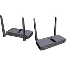 SpeaKa Professional SP-HWE-800 Set de transmission sans fil HDMI 150 m 5 GHz 1920 x 1080 Pixel Transmission sans fil sécurisée, sortie HDMI bouclée