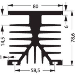 Dissipateur thermique Fischer Elektronik SK 89 75 KL-SSR1 10022689 1.2 K/W (L x l x H) 80 x 75 x 87 mm 1 pc(s)