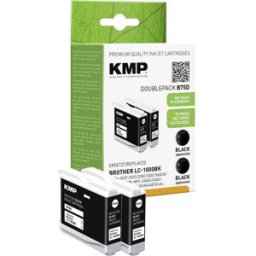 KMP Encre remplace Brother LC-1000BK compatible paquet de 2 noir B75D 1035,4021
