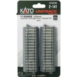 (H0) Kato Unitrack 2-141 Rail droit 123 mm 4 pc(s)