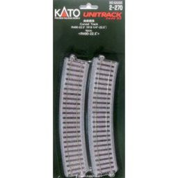 (H0) Kato Unitrack 2-270 Rail courbe 4 pc(s)