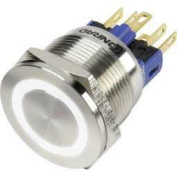 Bouton-poussoir antivandalisme TRU COMPONENTS GQ22S-11E/W/12V 1303050 250 V/AC 3 A 1 x Off/(On) IP65 à rappel 1 pc(s)