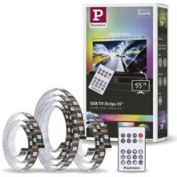 Paulmann TV Strips 55 Zoll 78880 Ruban LED (Base) avec connecteur USB 5 V 2 m RVB 1 set