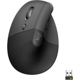 Logitech Lift Left Vertical Ergonomic Mouse Souris ergonomique Bluetooth, radio optique graphite 6 Boutons 4000 dpi ergonomique