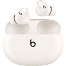 Beats Studio Buds Plus Hi-Fi Écouteurs intra-auriculaires Bluetooth Stereo blanc crème Noise Cancelling, Suppression du bruit du microphone boîtier de charge,