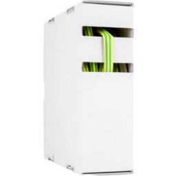Hongshang 21811340108 Gaine thermorétractable sans colle jaune-vert 25.40 mm 12.70 mm Taux de retreint:2:1 5 m