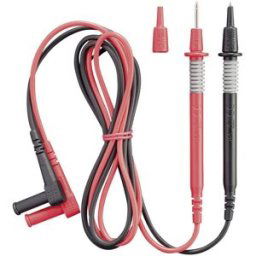 Benning 044146 Set de cordons de mesure de sécurité Banane mâle 2 mm pointe de test 1.00 m noir, rouge 1 pc(s)