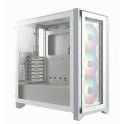 Tour midi Corsair iCUE 4000X RGB Boîtier PC blanc