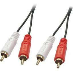 Câble de raccordement LINDY 35666 Cinch-RCA audio [2x Cinch-RCA mâle - 2x Cinch-RCA mâle] 20.00 m noir