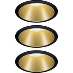 Spot encastrable Paulmann 93404 Cole Coin jeu de 3 LED 6 W noir, or