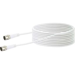 Schwaiger antenne, SAT Câble de raccordement [1x F à raccord rapide - 1x F à raccord rapide] 10.00 m 10 dB quadruple blindage blanc