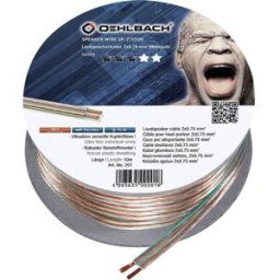 Oehlbach 201 Câble haut-parleur 2 x 0.75 mm² transparent 10 m