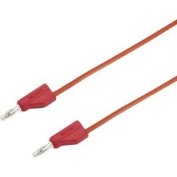 VOLTCRAFT Ultra-flexible Cordon de mesure [Banane mâle 4 mm - Banane mâle 4 mm ] 5.00 m rouge MSB-300 10 A