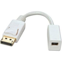LINDY 41060 DisplayPort / Mini-Display Câble adaptateur [1x DisplayPort mâle - 1x Mini port Display femelle] blanc 15.00 cm