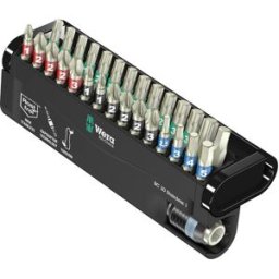 Wera BC Stainless/30 Bit-Check 05071109001 Jeu dembouts 30 pièces cruciforme Phillips, vis Pozidriv, TORX® intérieur, 6 pans intérieurs