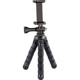 Hama Mini-trépied 1/4 pouce Hauteur de travail=7 - 14 cm noir pour smartphones et GoPro